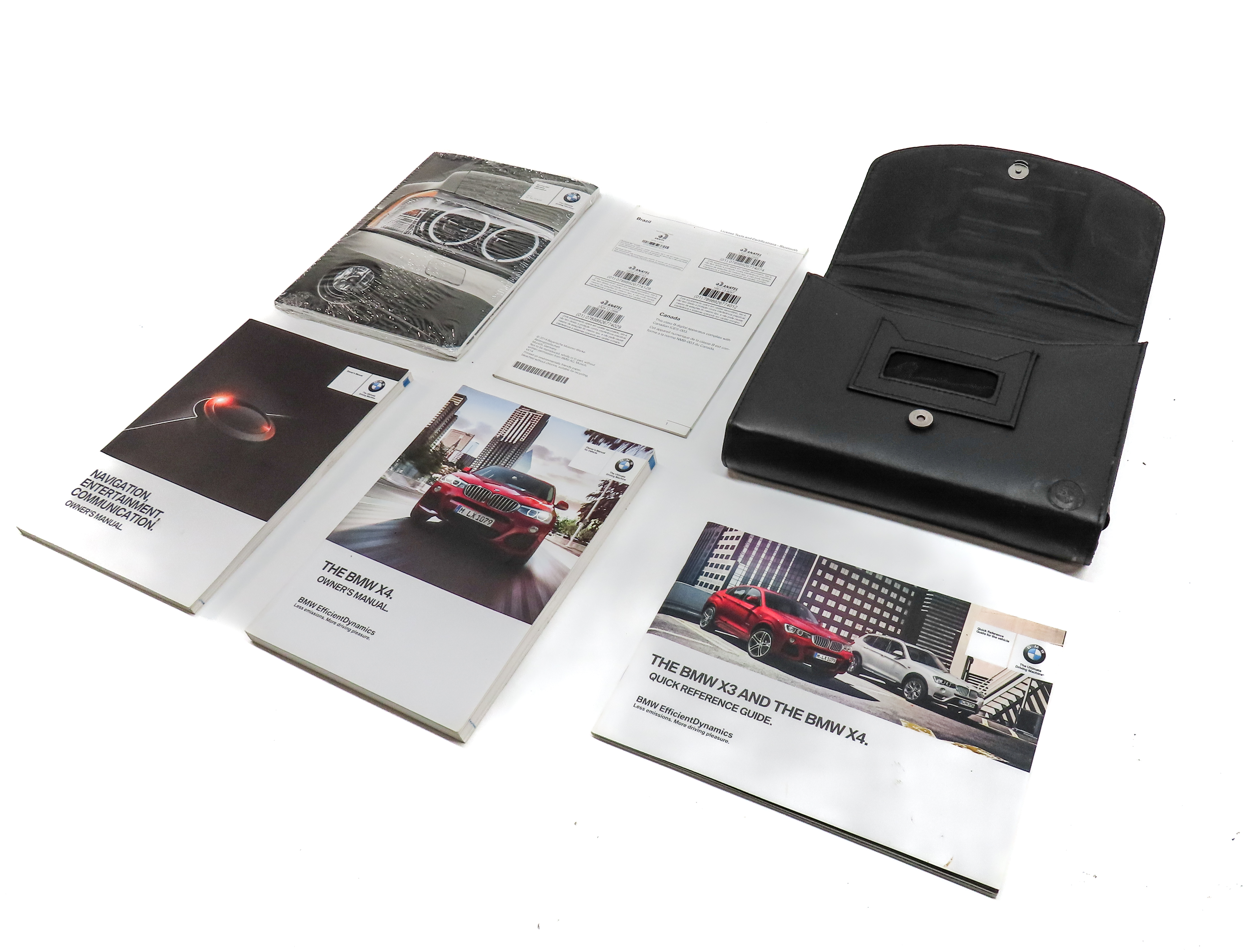 2015 BMW X4 (F26) OWNERS MANUAL BOOK BOOKLET GUIDE SET w/ CASE — exact item pictured
